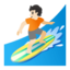 person surfing: light skin tone