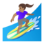 surf femme: peau légèrement mate