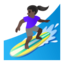 surf femme: peau foncée