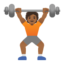 person lifting weights: medium-dark skin tone