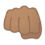 oncoming fist: medium skin tone