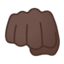 oncoming fist: dark skin tone