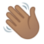 waving hand: medium skin tone