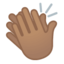 clapping hands: medium skin tone