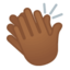 clapping hands: medium-dark skin tone