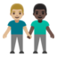 men holding hands: medium-light skin tone, dark skin tone