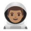 man astronaut: medium skin tone