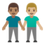 men holding hands: medium skin tone, medium-light skin tone