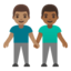 men holding hands: medium skin tone, medium-dark skin tone