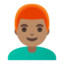 man: medium skin tone, red hair