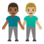 men holding hands: medium-dark skin tone, medium-light skin tone