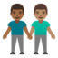 men holding hands: medium-dark skin tone, medium skin tone