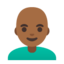 man: medium-dark skin tone, bald