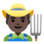 man farmer: dark skin tone