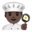 man cook: dark skin tone