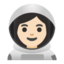 woman astronaut: light skin tone