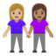 women holding hands: medium-light skin tone, medium skin tone