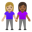 women holding hands: medium-light skin tone, medium-dark skin tone