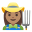 woman farmer: medium skin tone