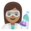 woman scientist: medium skin tone