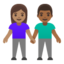 woman and man holding hands: medium skin tone, medium-dark skin tone