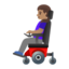 woman in motorized wheelchair: medium skin tone