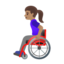 woman in manual wheelchair: medium skin tone