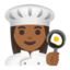 woman cook: medium-dark skin tone