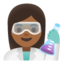 woman scientist: medium-dark skin tone