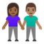 woman and man holding hands: medium-dark skin tone, medium skin tone