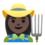 woman farmer: dark skin tone