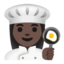 woman cook: dark skin tone