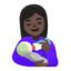 woman feeding baby: dark skin tone