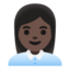 woman office worker: dark skin tone