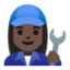 woman mechanic: dark skin tone