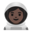 woman astronaut: dark skin tone