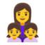 family: woman, girl, girl