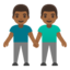 men holding hands: medium-dark skin tone