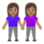 women holding hands: medium skin tone