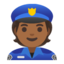 police officer: medium-dark skin tone