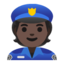 police officer: dark skin tone