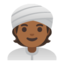 person wearing turban: medium-dark skin tone