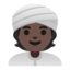 person wearing turban: dark skin tone