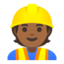 construction worker: medium-dark skin tone