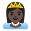 princess: dark skin tone