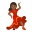 woman dancing: medium-dark skin tone