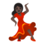 woman dancing: dark skin tone