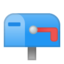 closed mailbox with lowered flag