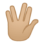 vulcan salute: medium-light skin tone