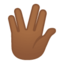 vulcan salute: medium-dark skin tone